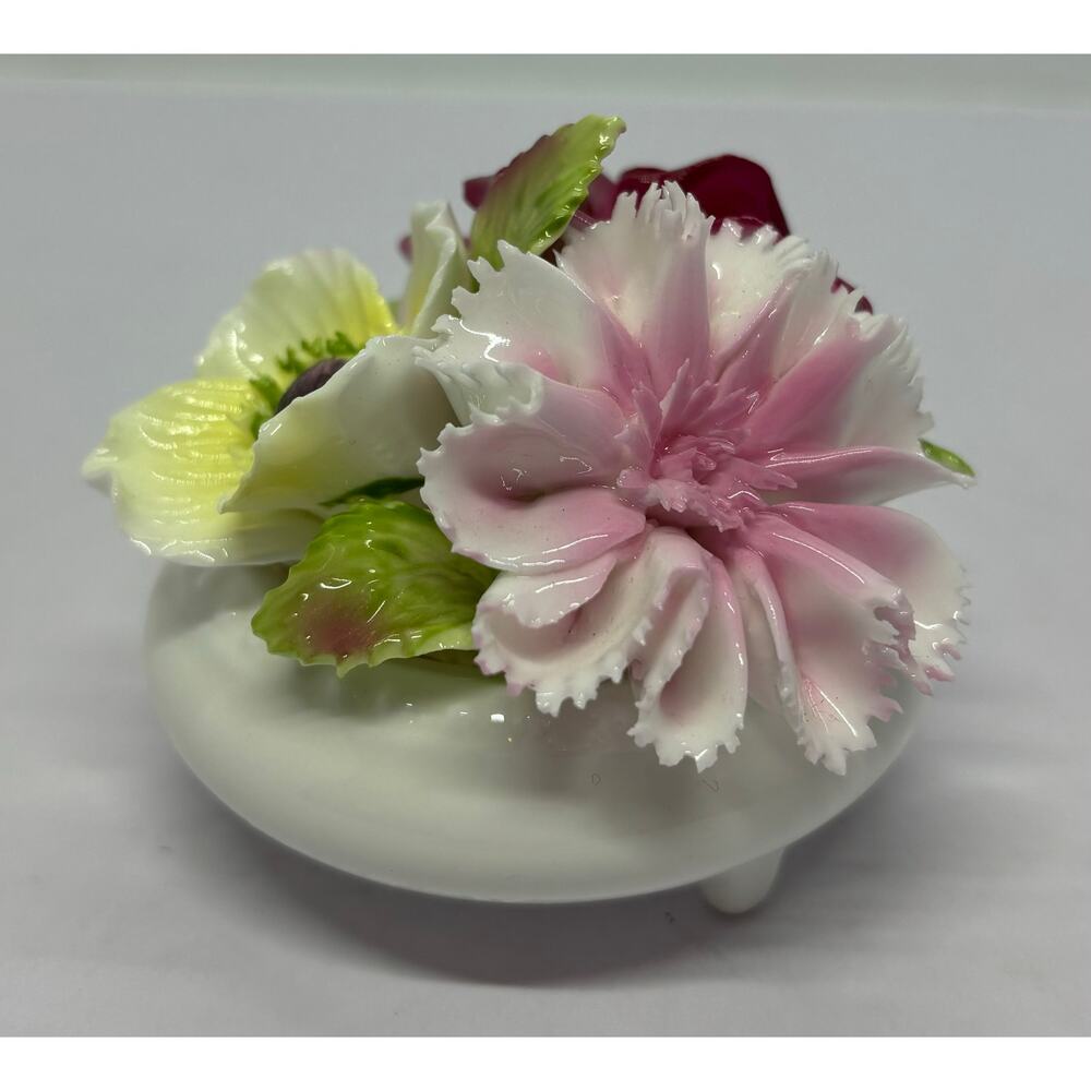 Vintage Coalport Bone China England Floral Flower Mini Figure Figurine Stamped